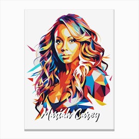 Mariah Carey 03 Portrait Music Icon Style WPAP Pop Art Canvas Print