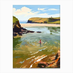 Wild Swimming At Llyn Peninsula Wales 2 Canvas Print