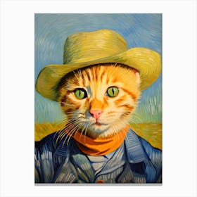 Portrait of a cat, Vincent van Gogh 1 Canvas Print
