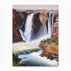 Shoshone Falls, United States Peaceful Oil Art  Canvas Print