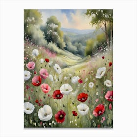 Impressionist Floral Landscape Canvas Print