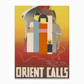 Orient Calls - vintage poster from 1936 Canvas Print