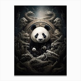 Panda Art In Symbolism Style 4 Canvas Print