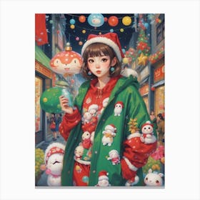 Christmas Girl 3 Canvas Print