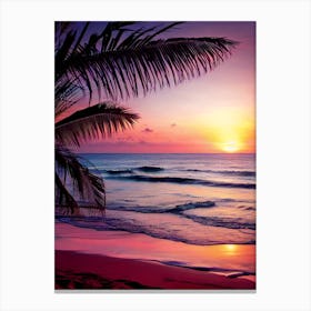 Sunset On The Beach 659 Canvas Print