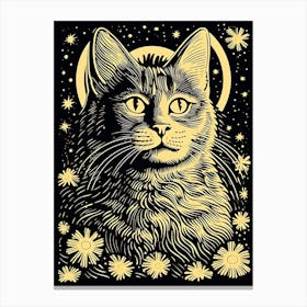 Stellar Furpocalypse, Psychedelic Cats series Canvas Print