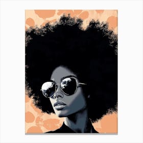 Afro Girl With Sunglasses Canvas Print