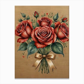 Roses Bouquet Canvas Print