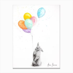 Buster And His Balloons Canvas Print