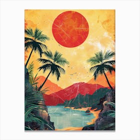 Tropical Sunset Canvas Print