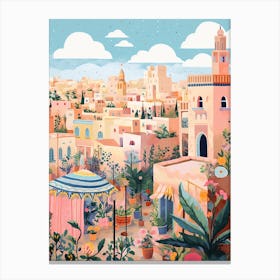 Marrakech Morocco 4 Illustration Canvas Print