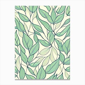Eucalyptus Gum Leaf William Morris Inspired Canvas Print