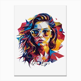 Dua Lipa 02 Portrait Music Icon Style WPAP Pop Art Canvas Print