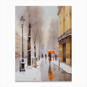 Paris In Winter. Canvas Print