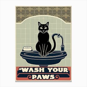 Wash Your Paws 3 Canvas Print