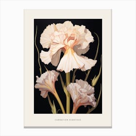 Flower Illustration Carnation Dianthus 6 Poster Canvas Print