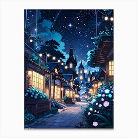 Night In The Town Canvas Print