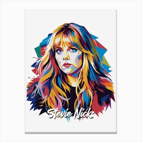 Stevie Nicks 02 Portrait Music Icon WPAP Pop Art Style Canvas Print