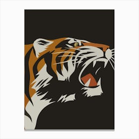 Roaring Tiger Vintage Poster Canvas Print