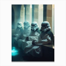 Steam Bath Stormtroopers Canvas Print