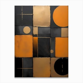 Symphony of Shapes: An Abstract Geometric Minimalism Artwork Canvas Print