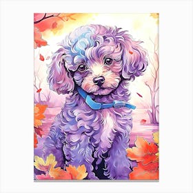 Poodle Painting Canvas Print