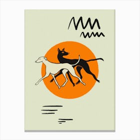 Two Sighthounds Canvas Print