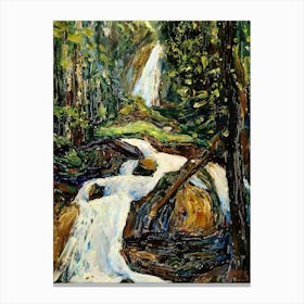 Waterfall In The Forest Canvas Print