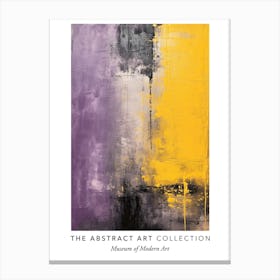 Lilac And Yellow Abstract Painting 3 Exhibition Poster Canvas Print
