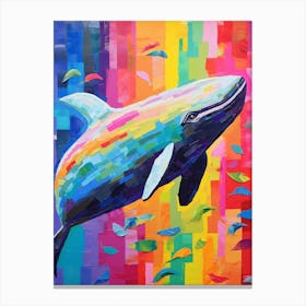Colour Burst Whale 2 Canvas Print