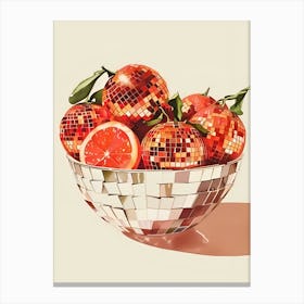 Oranges In A Bowl 2 Canvas Print