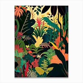 Tropical Paradise Jungle 2 Rousseau Inspired Canvas Print