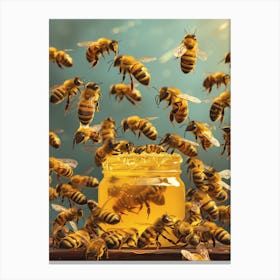 Africanized Honey Bee Realism Illustration 22 Canvas Print