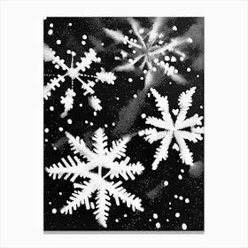 Individual, Snowflakes, Black & White 2 Canvas Print