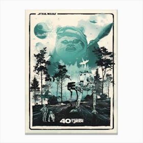 Star Wars 40th Anniversary Poster Canvas Print