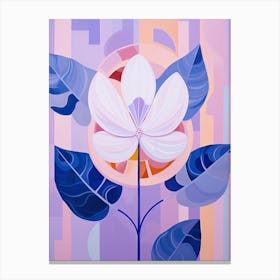 Lilac 4 Hilma Af Klint Inspired Pastel Flower Painting Canvas Print