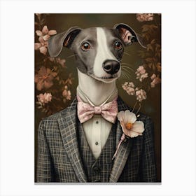 Whippet Dapper Gentleman Canvas Print