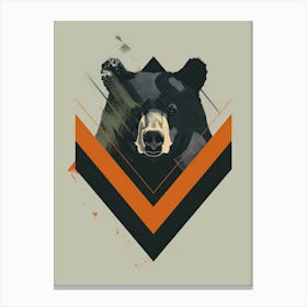 Black Bear Head Canvas Print