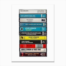 John Lennon - Albums - Cassette Print Canvas Print