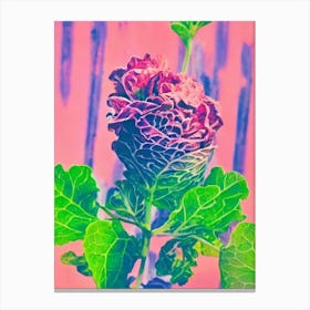 Radicchio 2 Risograph Retro Poster vegetable Canvas Print