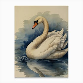 Swan In Water Toile