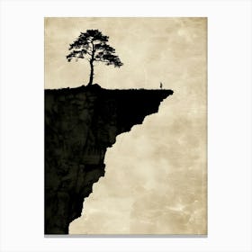 Lone Tree On The Cliff Canvas Print