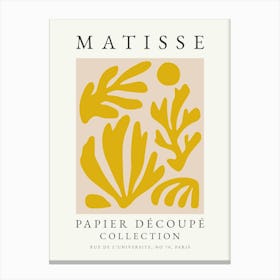 Minimalist Matisse Print Mustard Yellow 3 Canvas Print