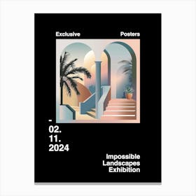 Impossible Landscapes Exhibition Archive Poster 15 Canvas Print