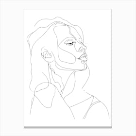 Line Drawing Of A Woman Minimalist One Line Illustration Canvas Print