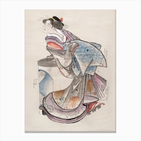 Japanese Woman, Katsushika Hokusai 2 Canvas Print