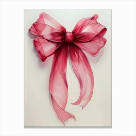 Red Bow Canvas Print