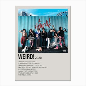 Yungblud Weird! 2020 Music Poster Canvas Print