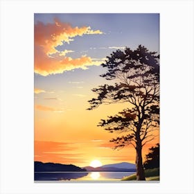 Sunset By The Lake 1 Canvas Print