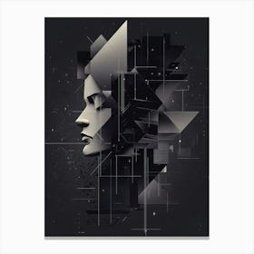 Abstract Portrait Of A Woman Canvas Print